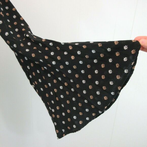 Express Womens Size Small Boho Top Black Lightweight Bell Sleeve 60s Style - Picture 7 of 11